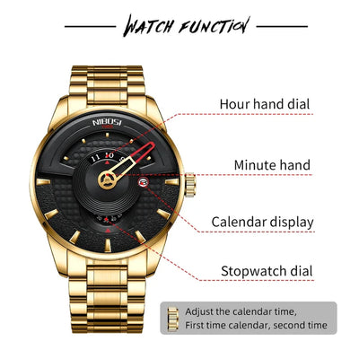 Dinar Brand Luxury Unique Watch For Men New Fashion Business Quartz Men’s Wristwatch